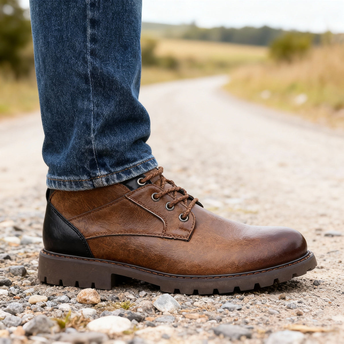 Bronco | Men Low Cut Chukka Boots With Reinforced Panels Sturdy Heel Frame And Cushioned Sole For Work Or Weather