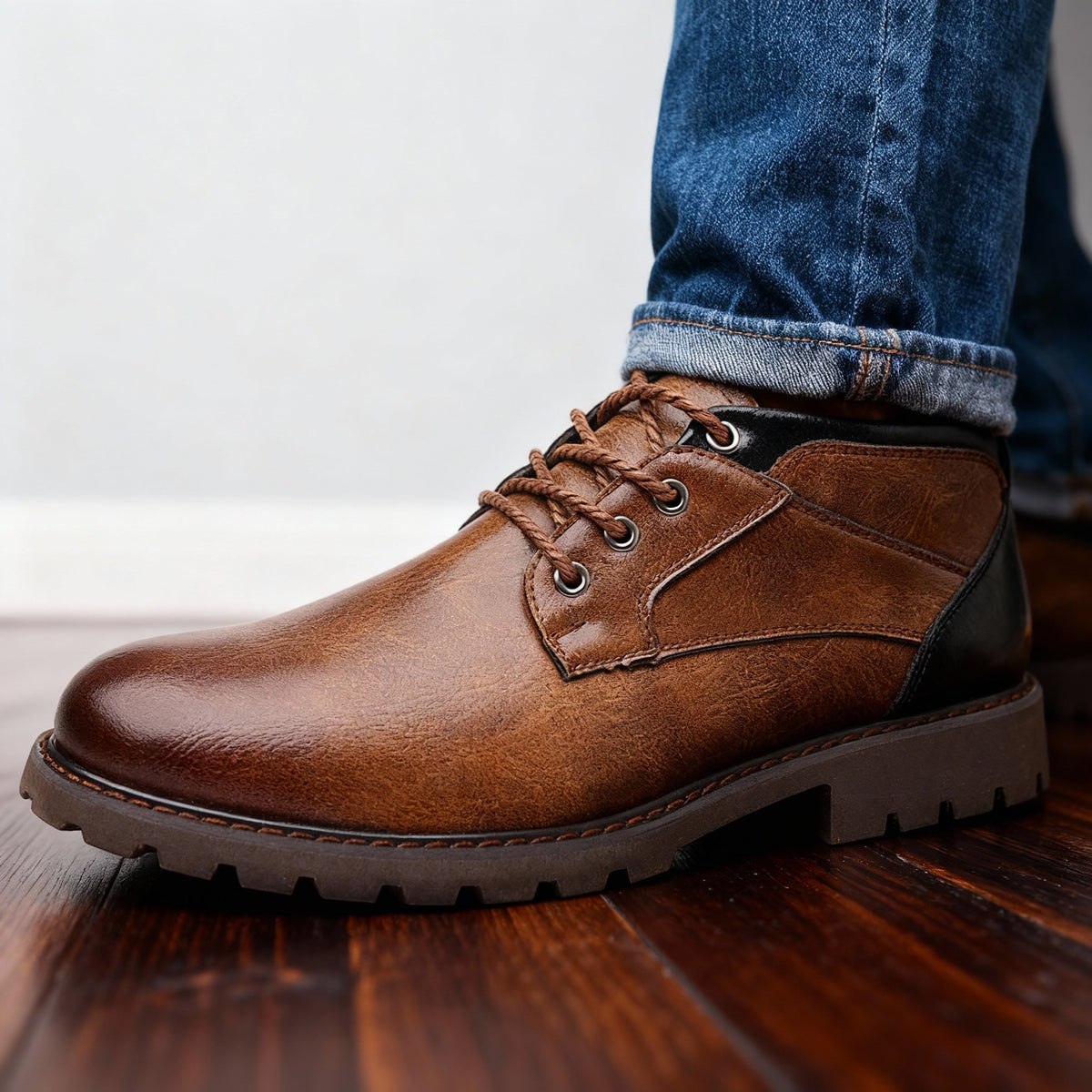 Bronco | Men Low Cut Chukka Boots With Reinforced Panels Sturdy Heel Frame And Cushioned Sole For Work Or Weather