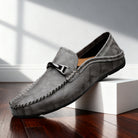 Maurizio | Men Italian Leather Loafers With Refined Front Detail Cushioned Footbed And Grip Sole For Tailored Wear