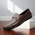 Maurizio | Men Italian Leather Loafers With Refined Front Detail Cushioned Footbed And Grip Sole For Tailored Wear