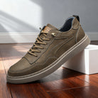 Clint | Men Leather Sneakers With Lined Interior Padded Heel Cushioned Insole And Sturdy Outsole For Daily Wear