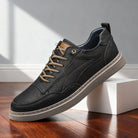 Clint | Men Leather Sneakers With Lined Interior Padded Heel Cushioned Insole And Sturdy Outsole For Daily Wear