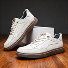 Clint | Men Leather Sneakers With Lined Interior Padded Heel Cushioned Insole And Sturdy Outsole For Daily Wear