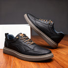 Clint | Men Leather Sneakers With Lined Interior Padded Heel Cushioned Insole And Sturdy Outsole For Daily Wear