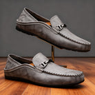 Maurizio | Men Italian Leather Loafers With Refined Front Detail Cushioned Footbed And Grip Sole For Tailored Wear
