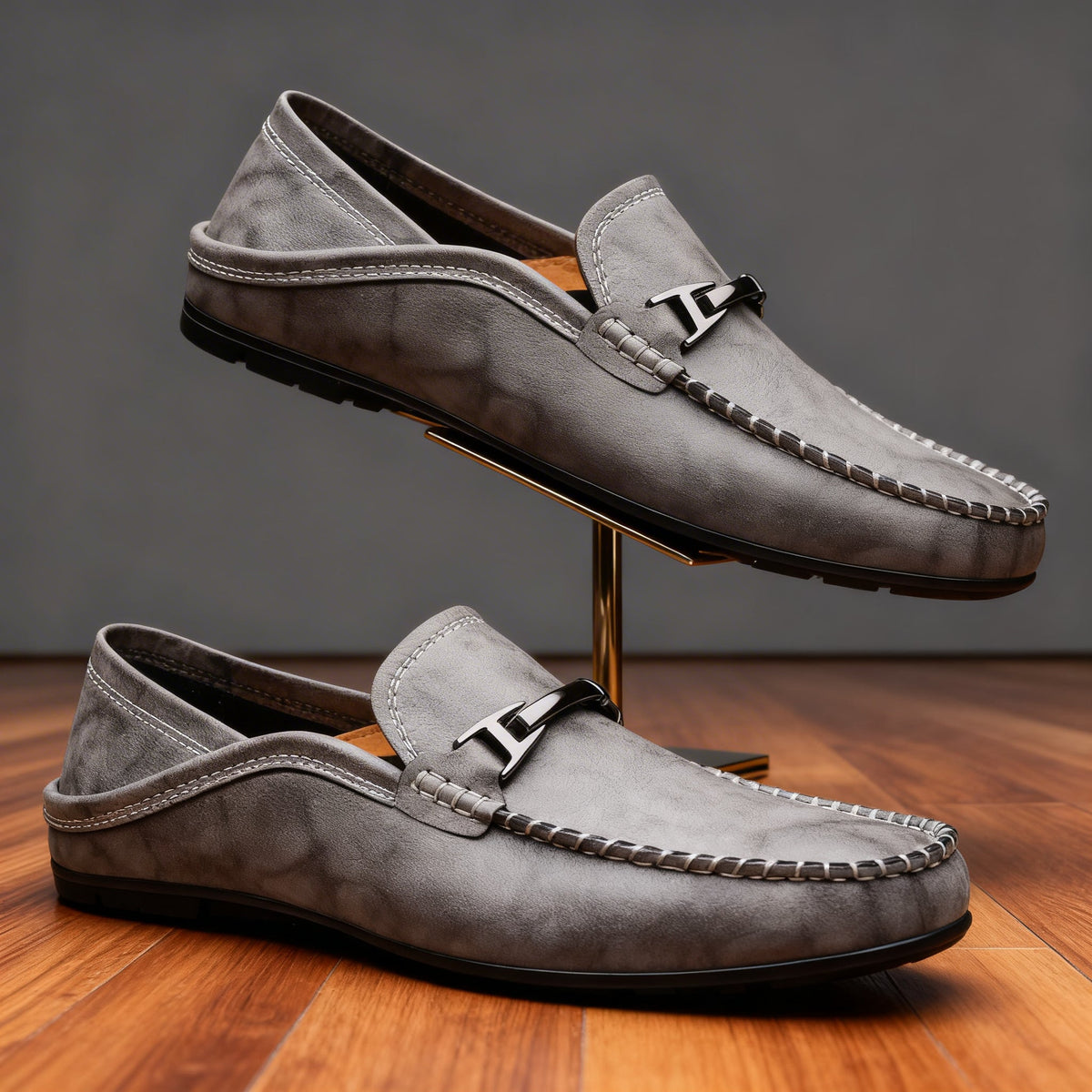 Maurizio | Men Italian Leather Loafers With Refined Front Detail Cushioned Footbed And Grip Sole For Tailored Wear