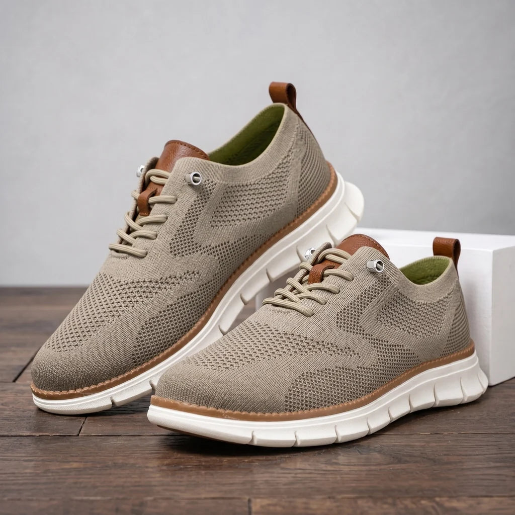 Charles Knit Sneakers - Color:Gray Green;Size:38