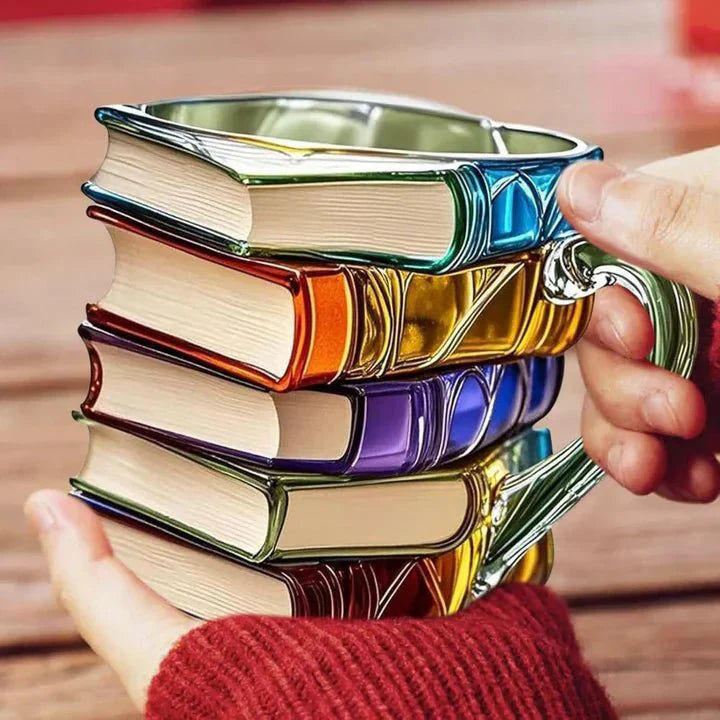 Handcrafted 3D Book-Shaped Mugs