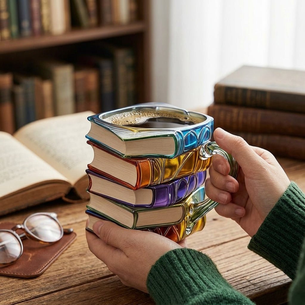 Handcrafted 3D Book-Shaped Mugs