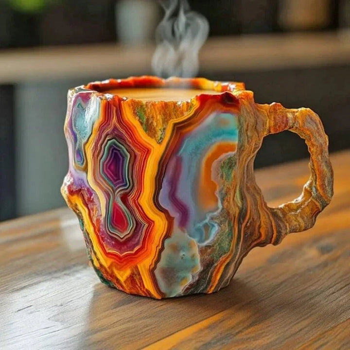 Insulated Coffee Mug with Geode Finish
