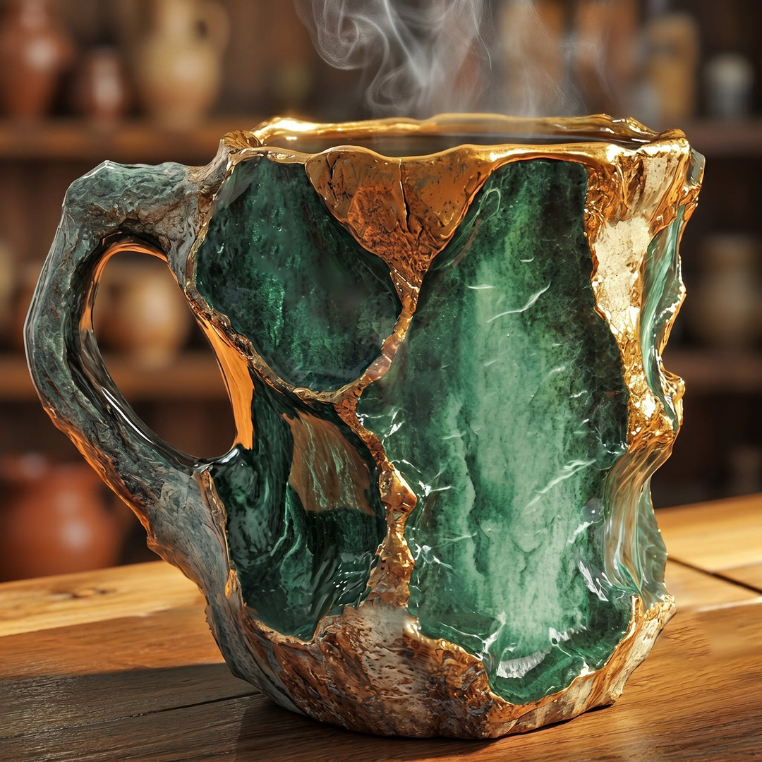 Insulated Coffee Mug with Geode Finish