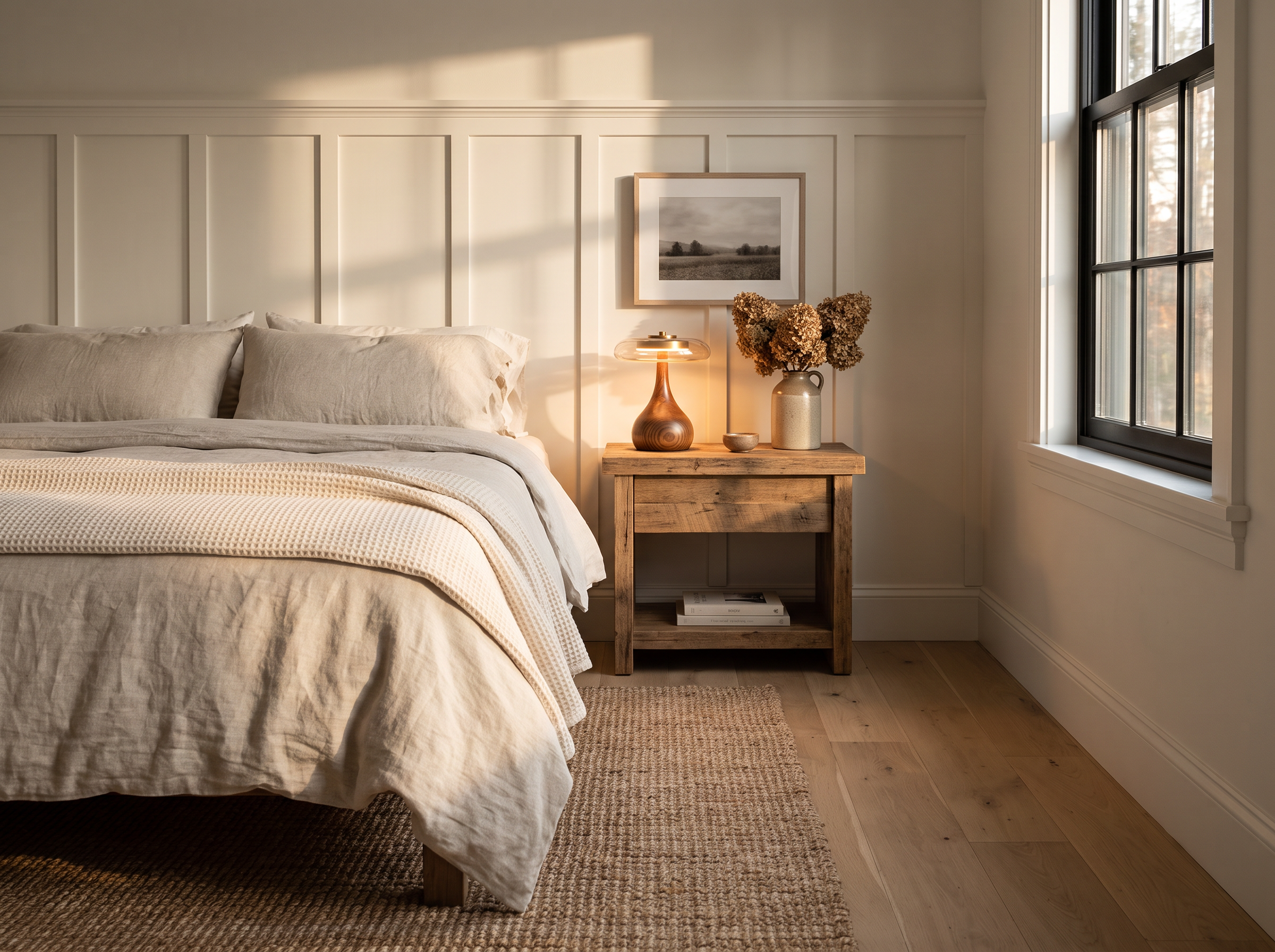 Bedroom with Sienna Table Lamp