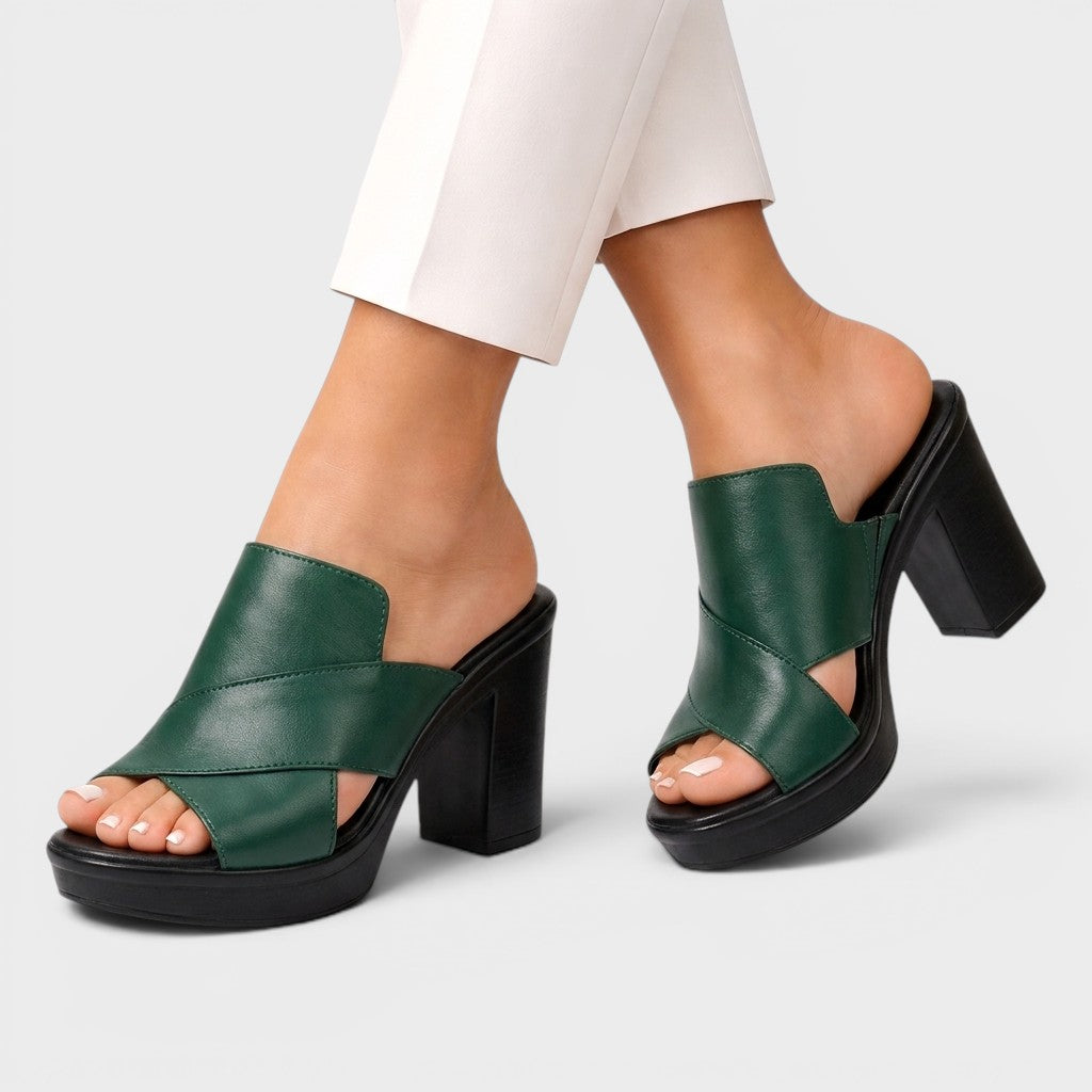 Gisèle | Women Heeled Sandals With Padded Sole Adjustable Strap And Slip Resistant Outsole For Summer Days