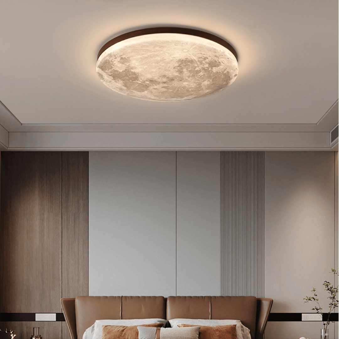 Moon Ceiling Lamp – Modern Dimmable LED Design