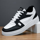 Marston | Men Leather Finish Sneakers With Perforated Toe Cushioned Insole And Padded Collar For Everyday Wear