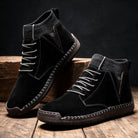 Davidson | Men Suede Sneakers With Hand Cut Panels Reinforced Side Seams Shock Absorbing Midsole And Cushioned Insole