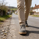 Mason | Men Leather Lace Up Moc Toe Shoes With Padded Interior Apron Stitching And Deep Tread Sole For Daily Wear