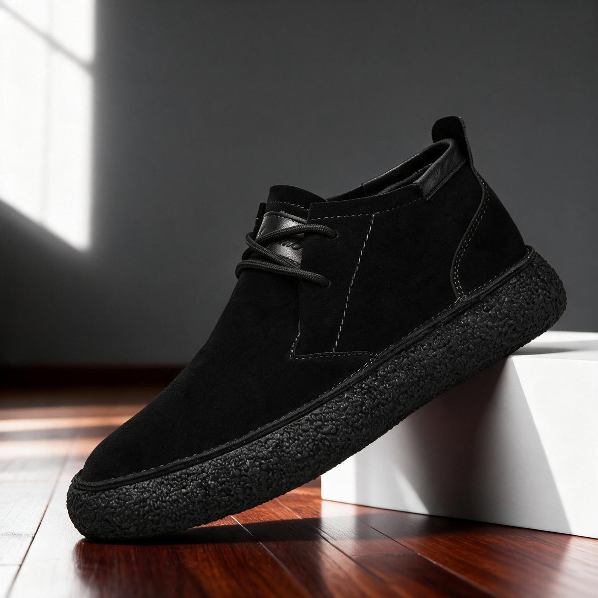 Hugh | Men Suede Leather Chukka Boots With Cushioned Sole Smooth Lining And Reinforced Heel For Autumn Days