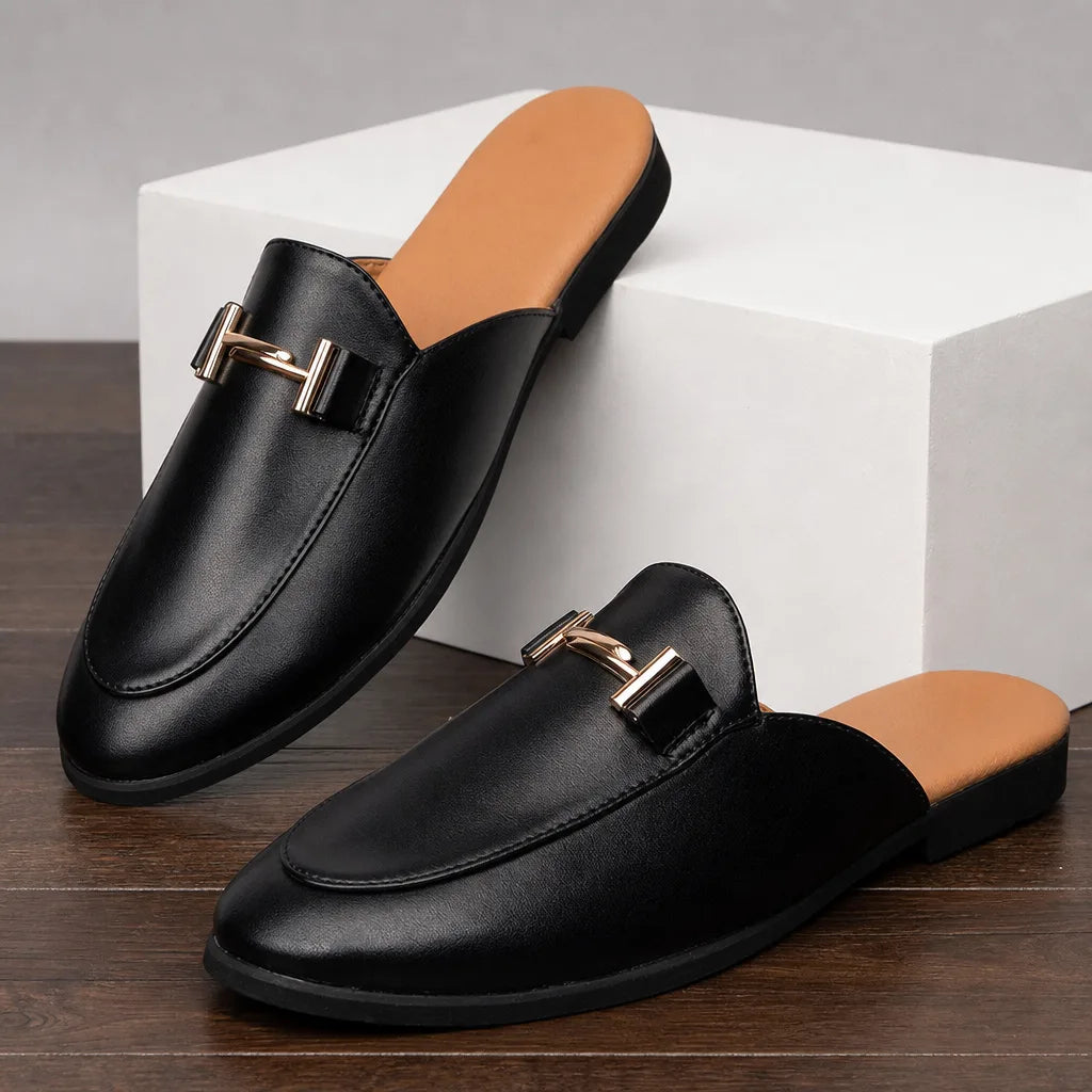 Medford Closed-Toe Mules - Color:Black;Size:38