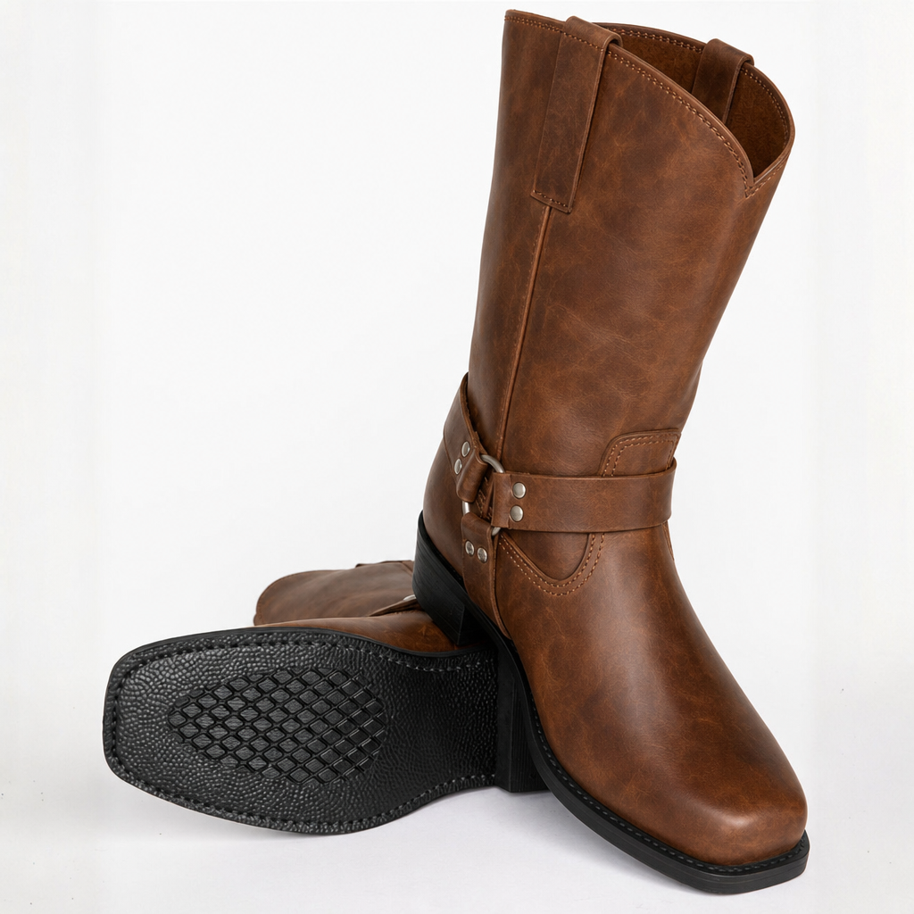 Men’s Cowboy Boots Harness Style | Mid Calf