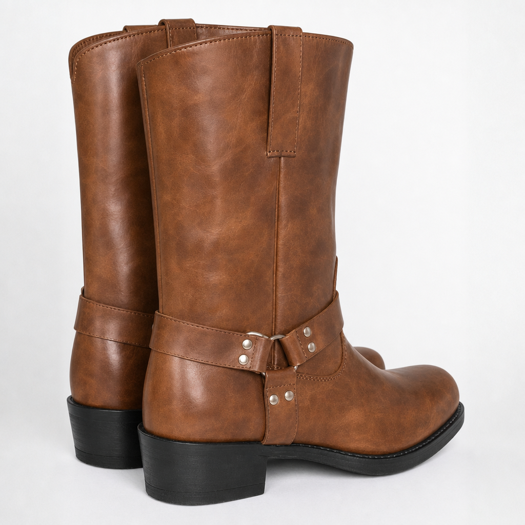 Men’s Cowboy Boots Harness Style | Mid Calf