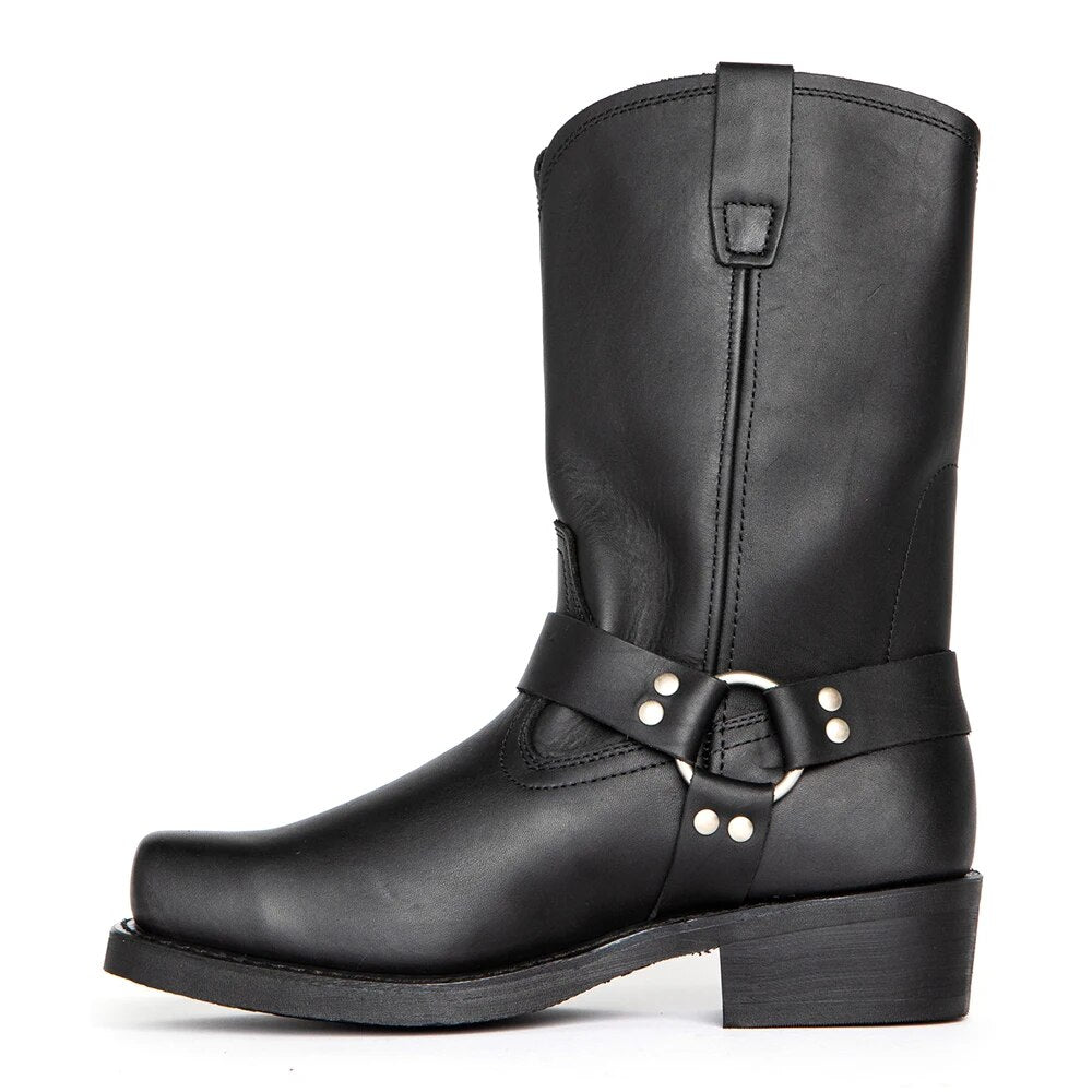 Men’s Cowboy Boots Harness Style | Mid Calf