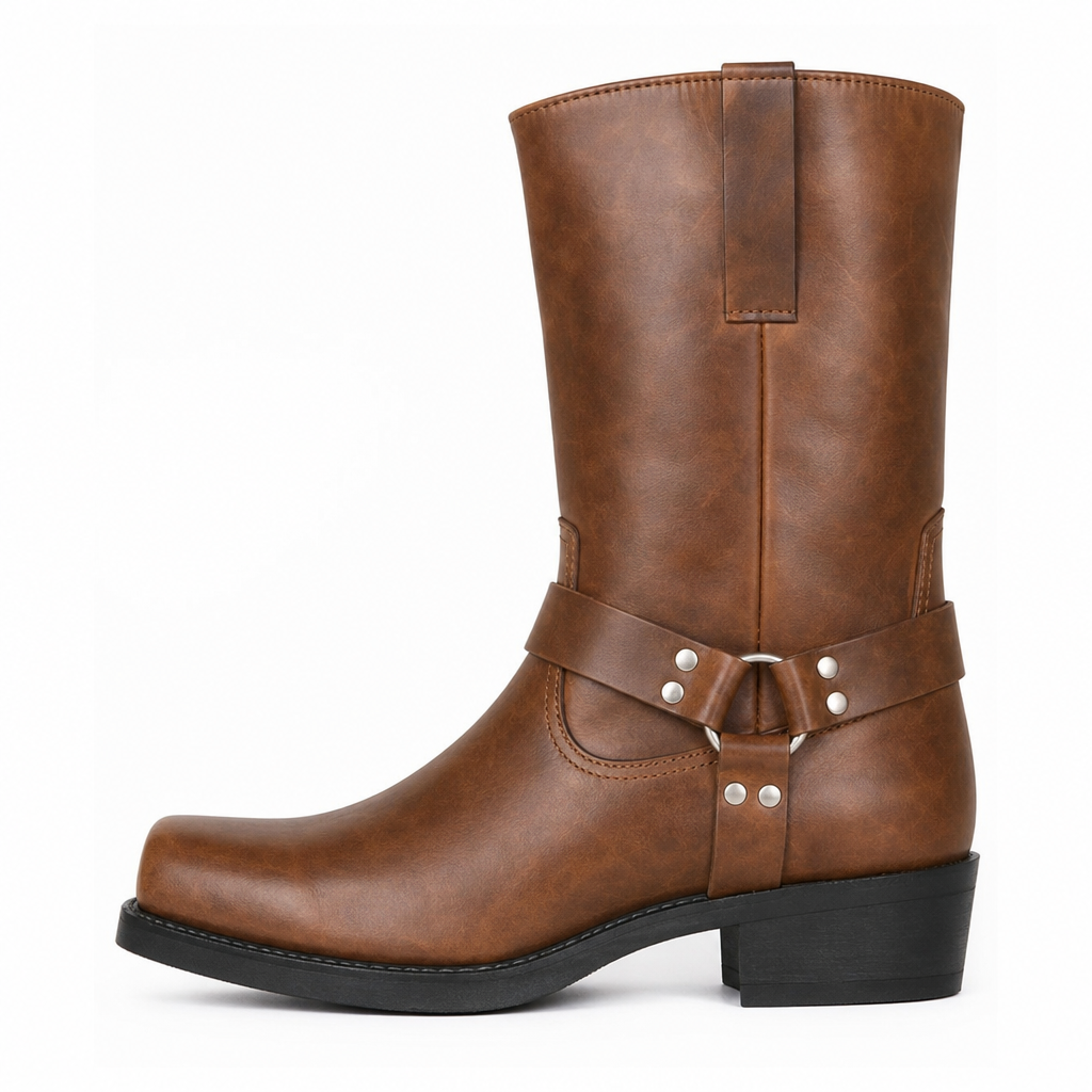 Men’s Cowboy Boots Harness Style | Mid Calf