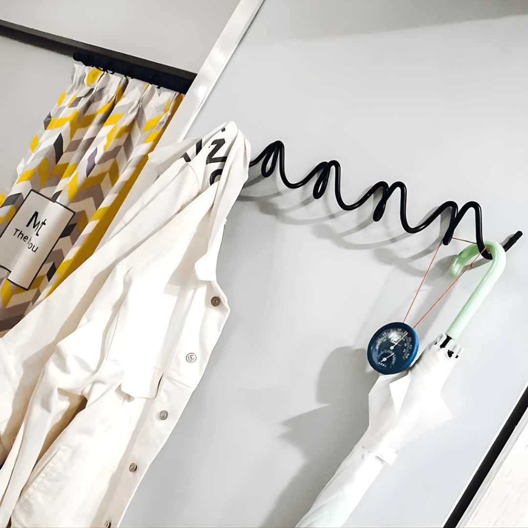 Minimalist Wall Coat Rack with Modern Metal Design
