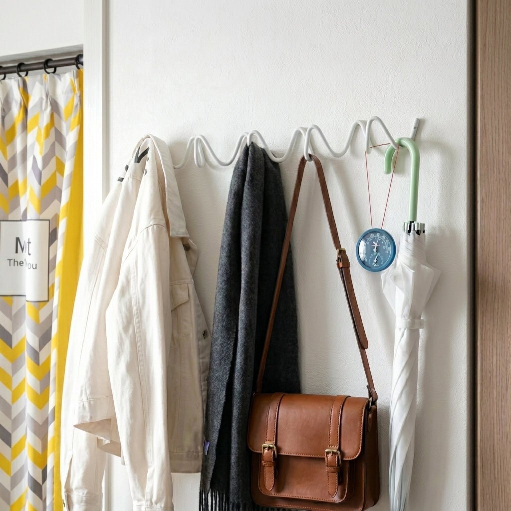 Minimalist Wall Coat Rack with Modern Metal Design