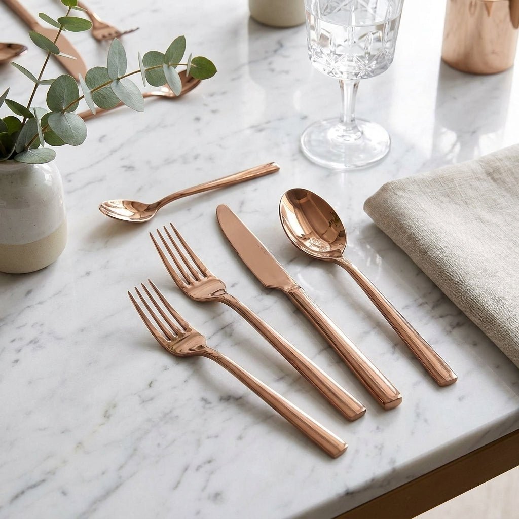 30-Piece Minimalist Stainless Steel Cutlery Set