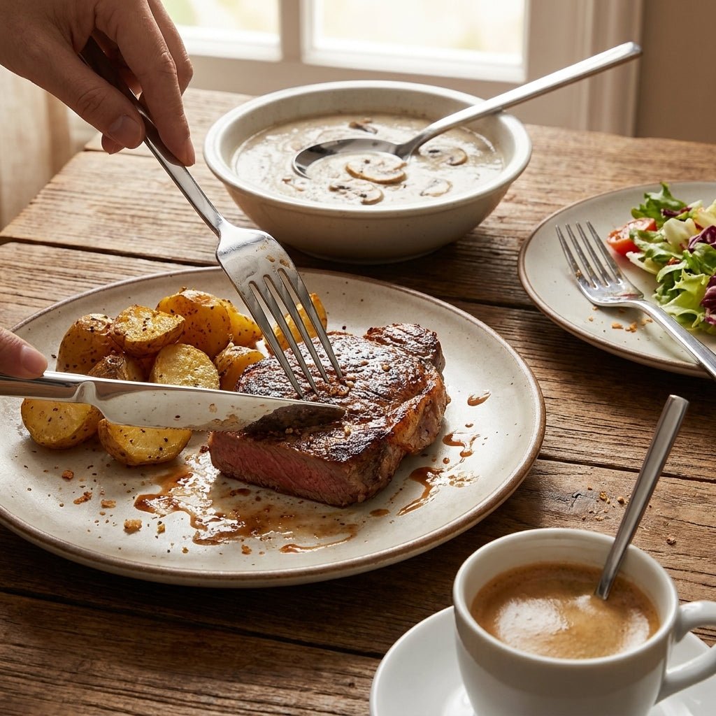 30-Piece Minimalist Stainless Steel Cutlery Set