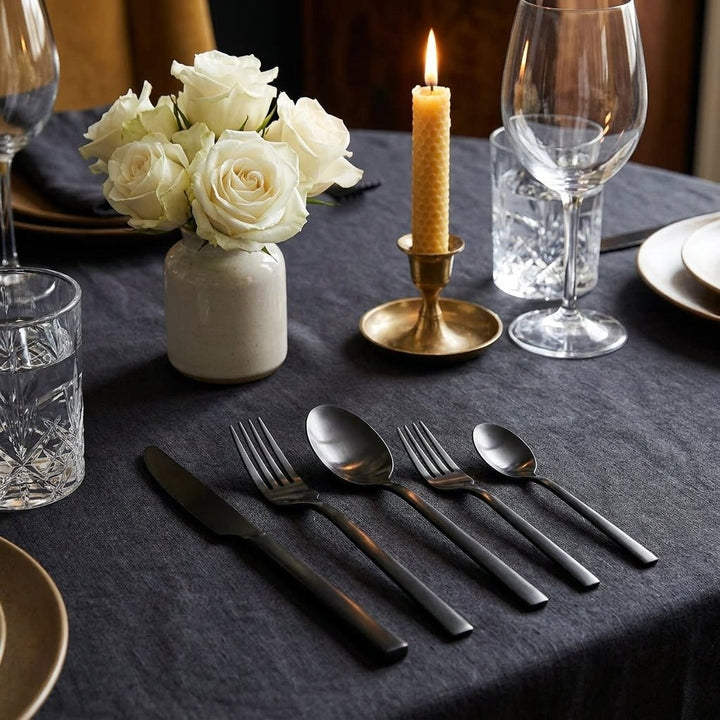 30-Piece Minimalist Stainless Steel Cutlery Set