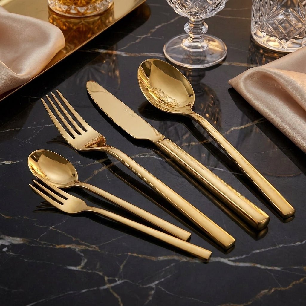 30-Piece Minimalist Stainless Steel Cutlery Set