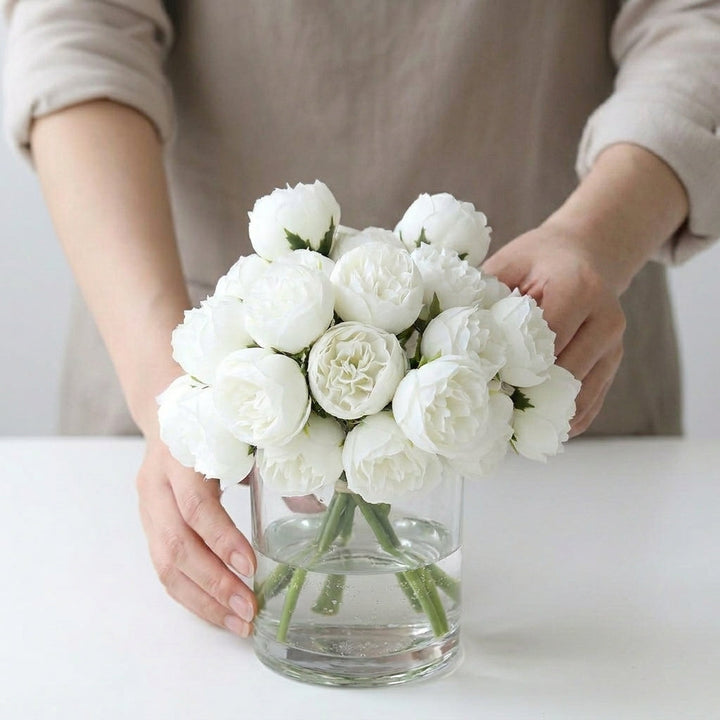 Artificial Peony Bouquet with Realistic Blooms