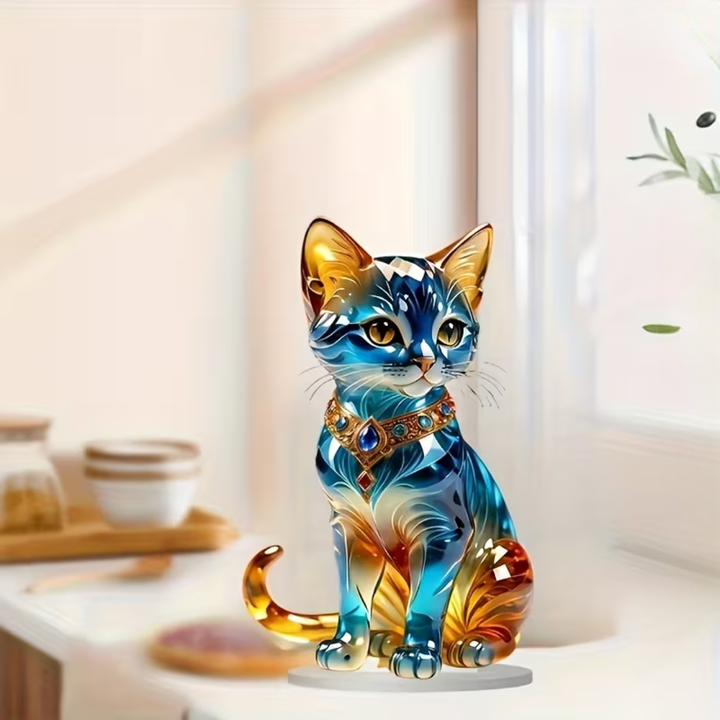 Elegant Cat Sculpture for Living Room and Office