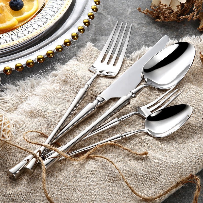 24-Piece Elegant Stainless Steel Cutlery Set