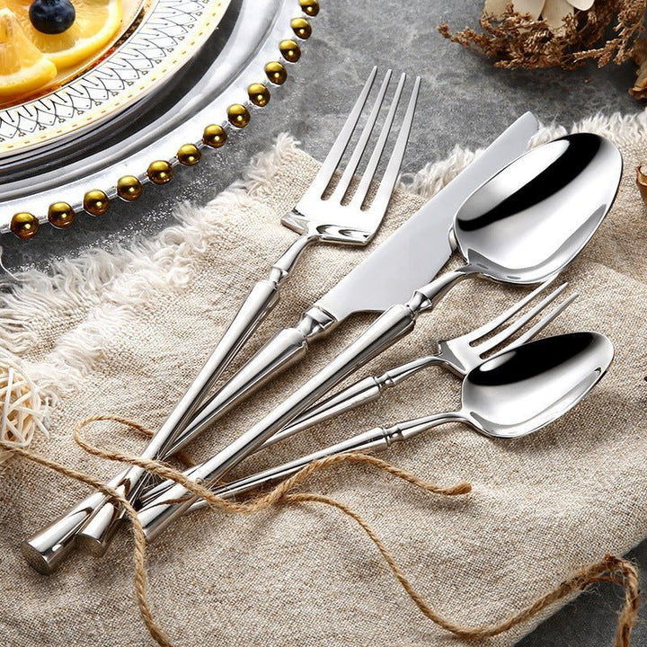 24-Piece Elegant Stainless Steel Cutlery Set