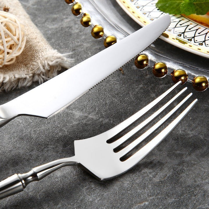 24-Piece Elegant Stainless Steel Cutlery Set