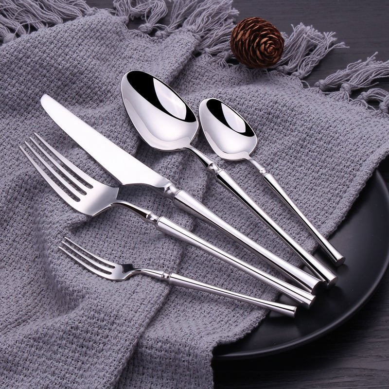 24-Piece Elegant Stainless Steel Cutlery Set