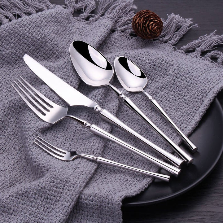 24-Piece Elegant Stainless Steel Cutlery Set
