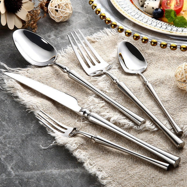24-Piece Elegant Stainless Steel Cutlery Set