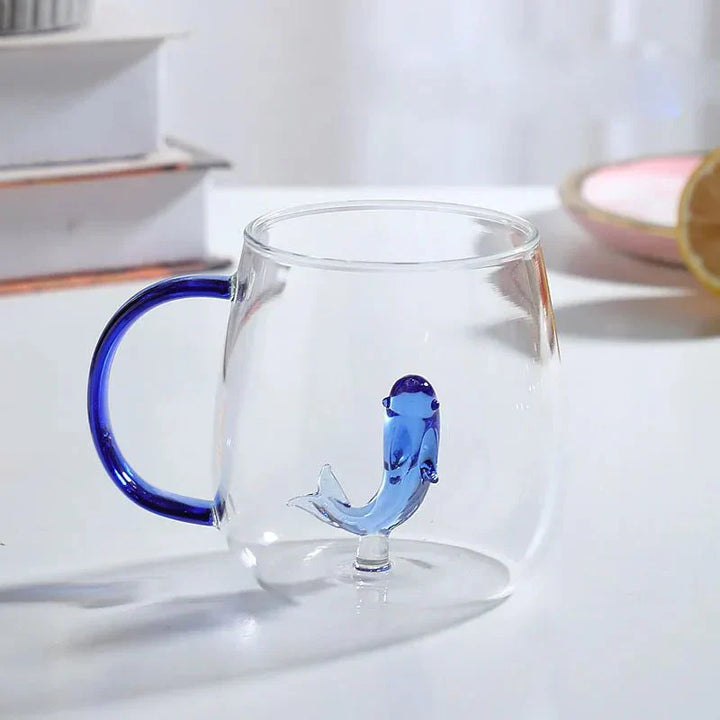 Lena - Borosilicate Glass Mug with 3D Animal Design for Coffee and Tea