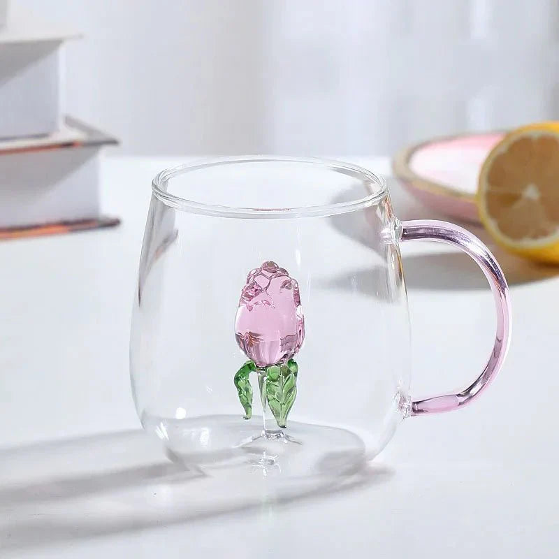 Lena - Borosilicate Glass Mug with 3D Animal Design for Coffee and Tea