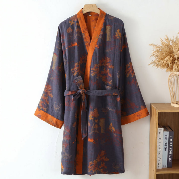 Loose-Fitting Kimono-Style Bathrobe