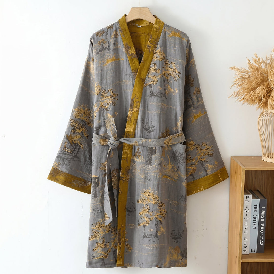 Loose-Fitting Kimono-Style Bathrobe