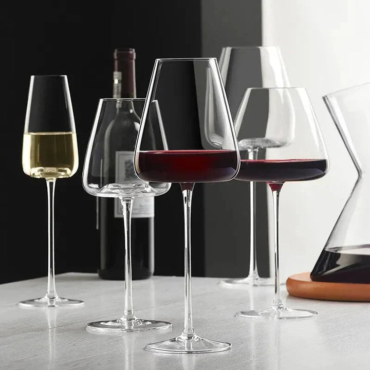 Elegant Crystal Glasses for Wine and Champagne – Handcrafted from Glass