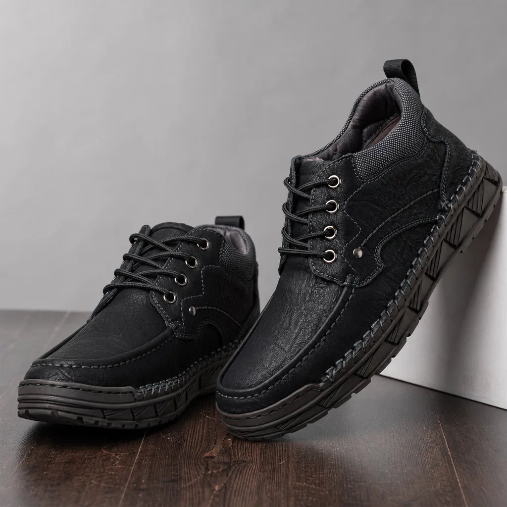 Waylon | Hiking Ankle Chukka Boots - Color:Black;Size:38