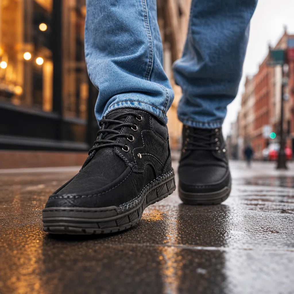 Men's Black Mia Lined High Top Sneakers