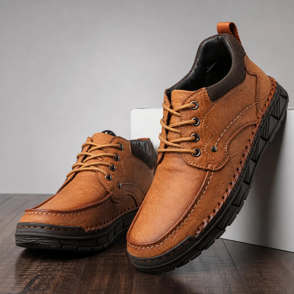Waylon | Hiking Ankle Chukka Boots - Color:Camel;Size:38
