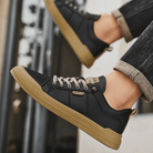 Harrington | Men Leather Low Top Trainers With Reinforced Stitching And Cushioned Insole For Streetwear Or Smart Casual